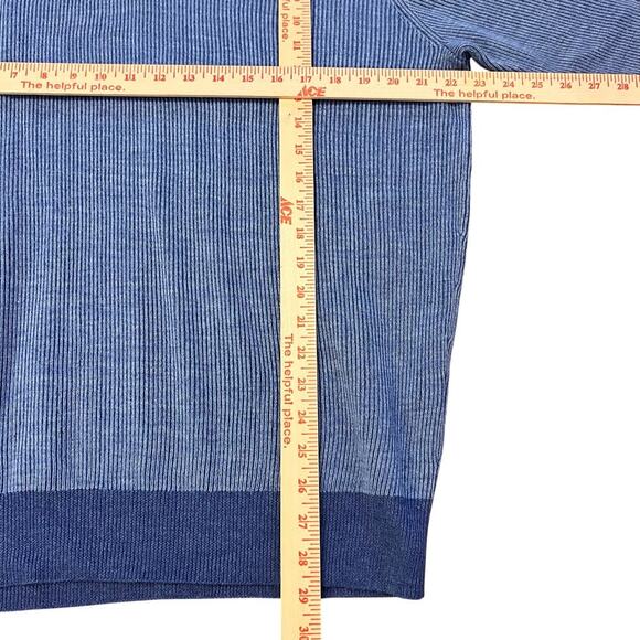 Peter Millar Mens 1/4 Zip Pullover Sweater Size L Merino Wool Ribbed Golf Preppy - Picture 5 of 7